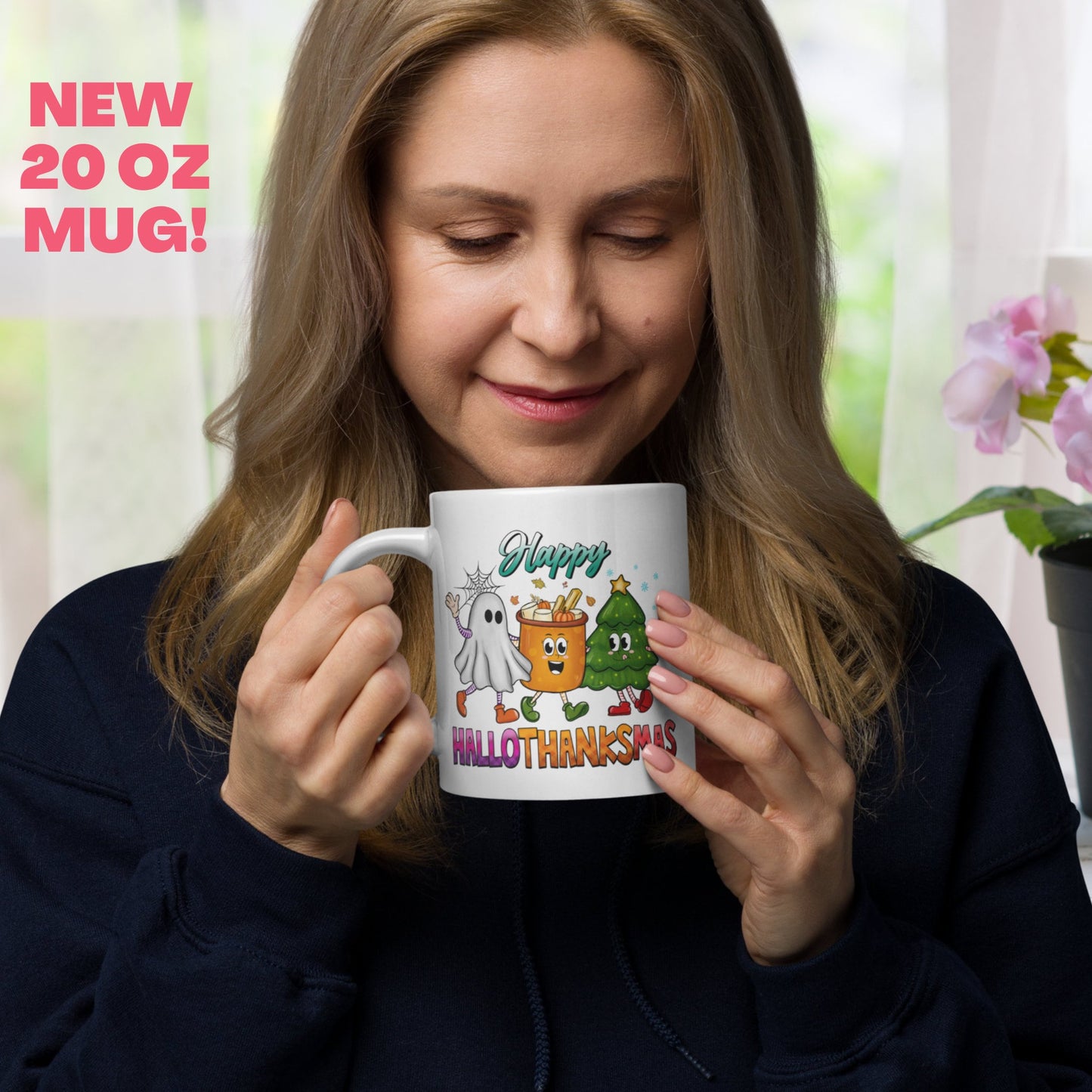 Happy Hallothanksmas Mug, Gift for Christmas, Tis the Season Mug, Christmas Mug - Zehnaria - WINTER HOLIDAY - Mugs