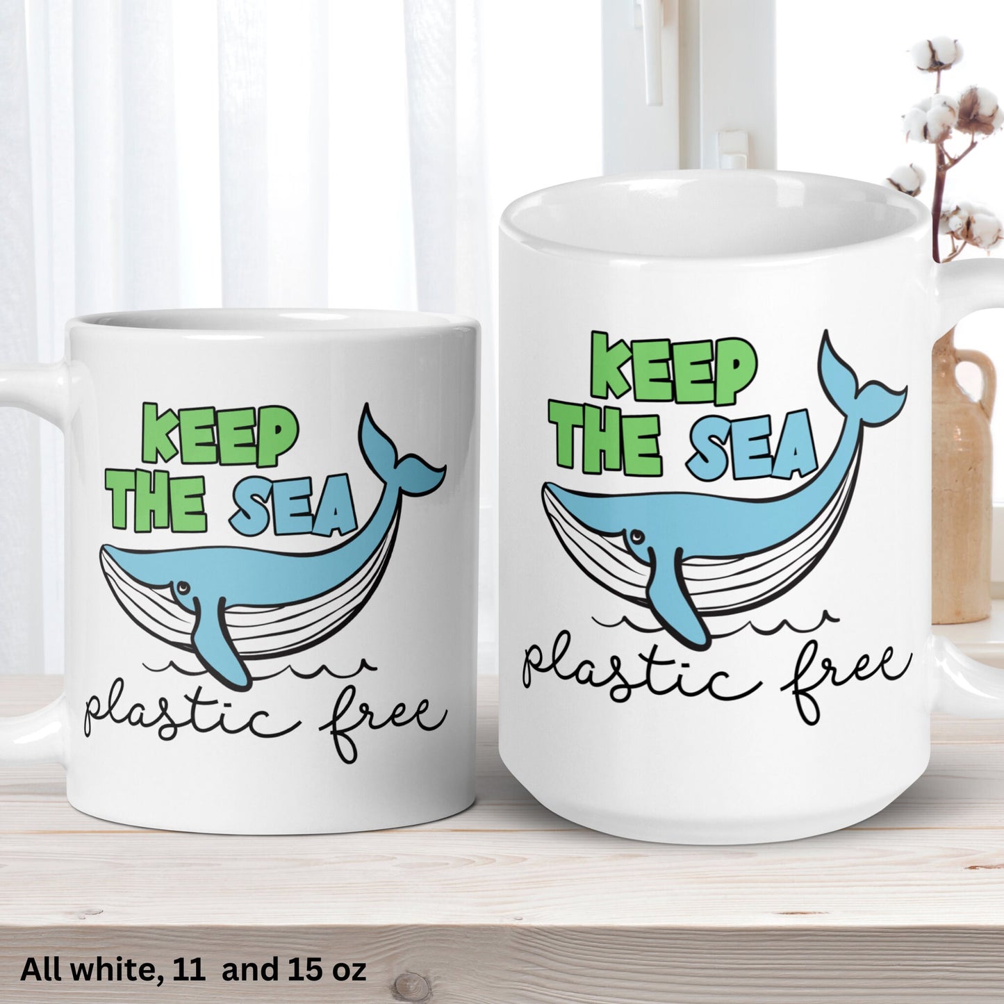 Earth Day, Earth Day Gifts, Keep The Sea Plastic Free, Mother Earth Coffee Mug, Ocean Gift, Environmentalist, Activist, Save The Planet 1421 - Zehnaria - MORE HOLIDAYS & SEASONS - Mugs