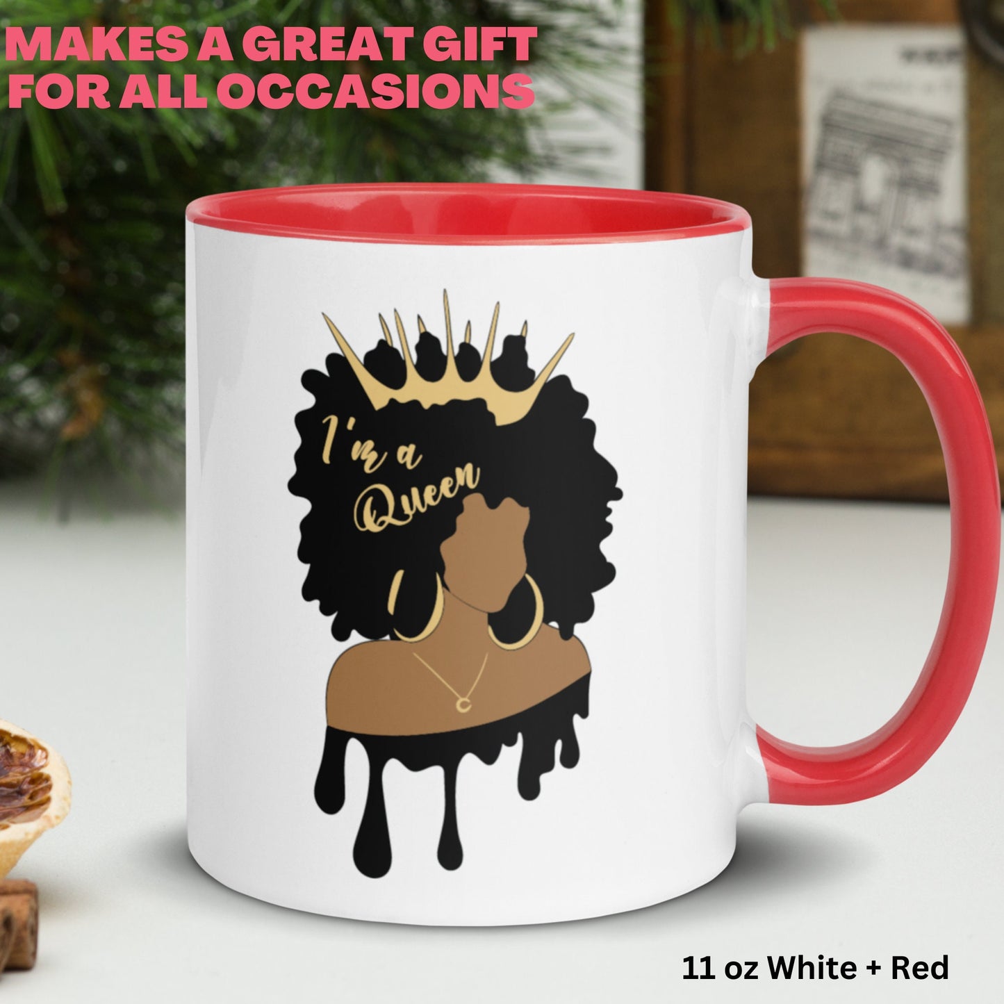 Black Girl Magic Mug, Black Queen Mug, Melanin Drippin, Black Girl Mug - Zehnaria - CULTURAL - Mugs