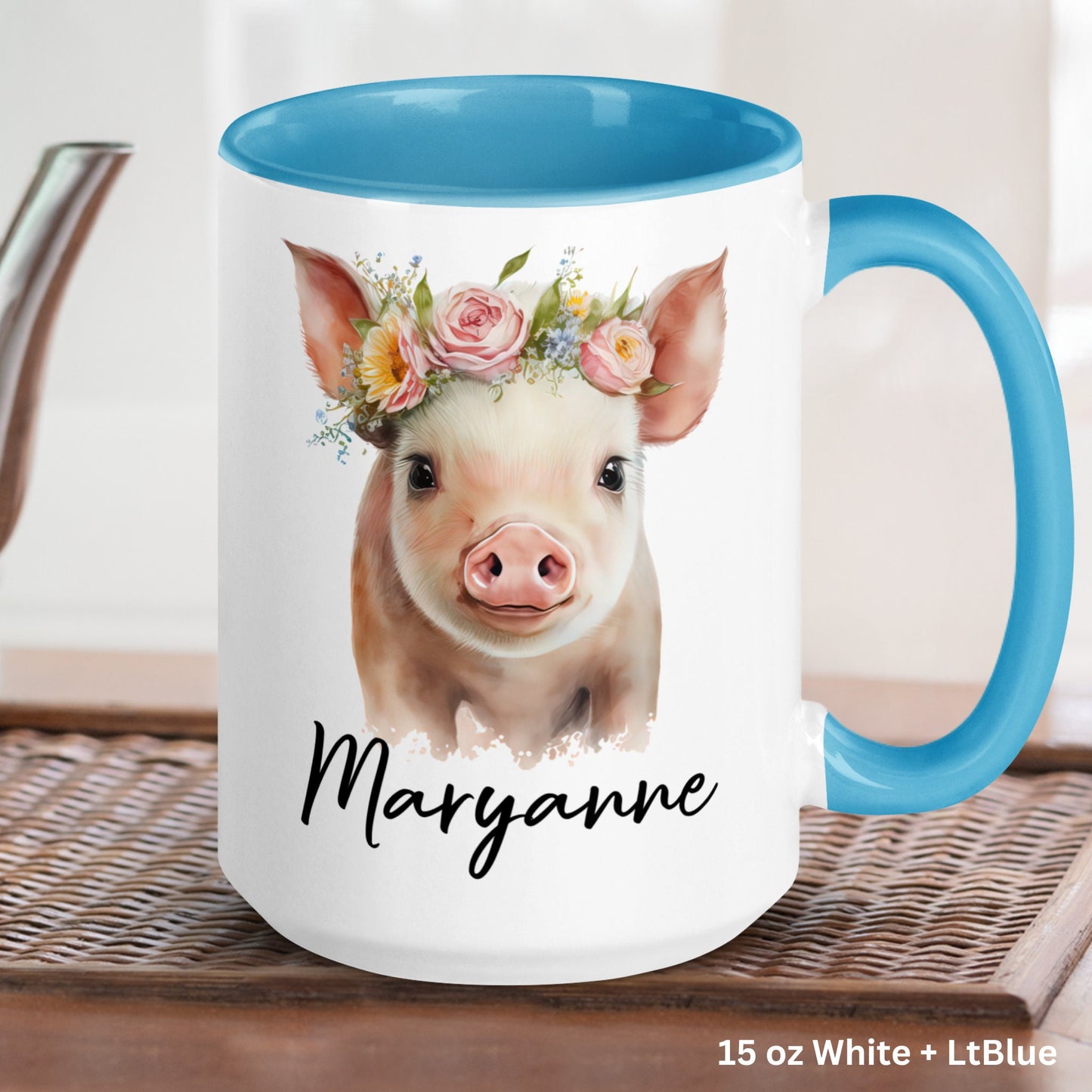 Pig Mug, Pig Coffee Mug, Pig Gifts, Pig Lover Mug - Zehnaria - PETS & ANIMALS - Mugs