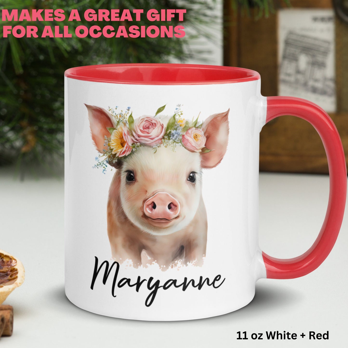 Pig Mug, Pig Coffee Mug, Pig Gifts, Pig Lover Mug - Zehnaria - PETS & ANIMALS - Mugs