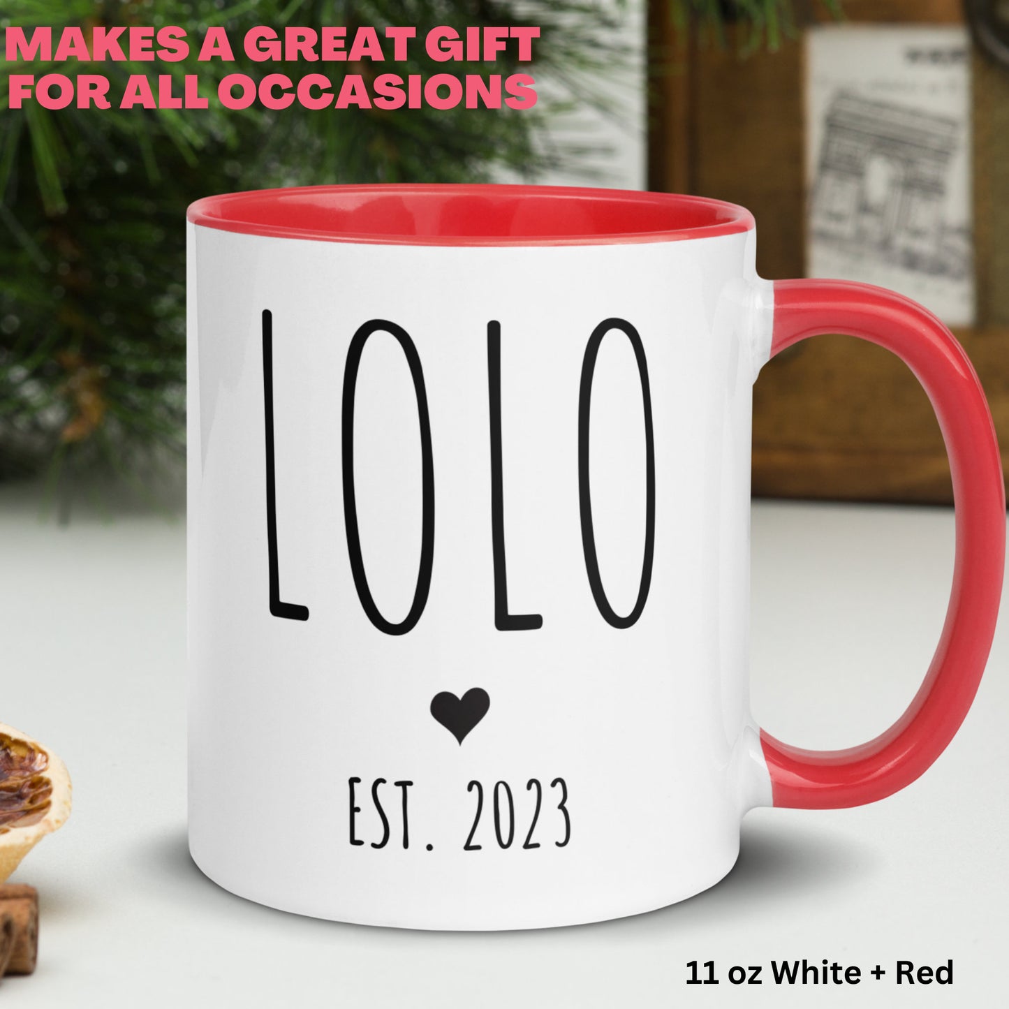 Lolo Mug, Custom Name Mug, Name Coffee Mug, Name Mug - Zehnaria - FAMILY & FRIENDS - Mugs