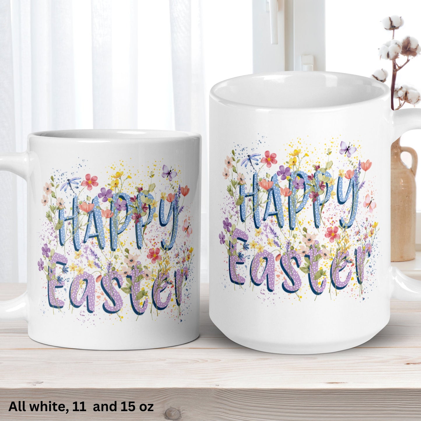 Happy Easter Mug, Easter Gifts, Easter Coffee Mug, Christian Religious Gift - Zehnaria - MORE HOLIDAYS & SEASONS - Mugs