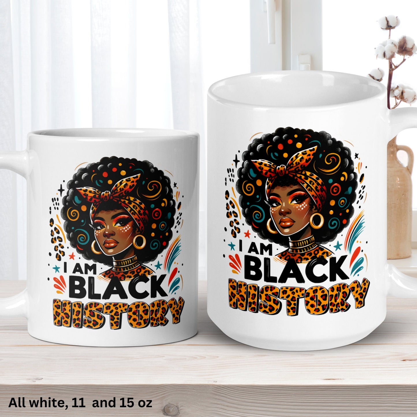 I Am Black History, Black History Month, Black Girl Magic, Black Pride Coffee Mugs - Zehnaria - CULTURAL - Mugs