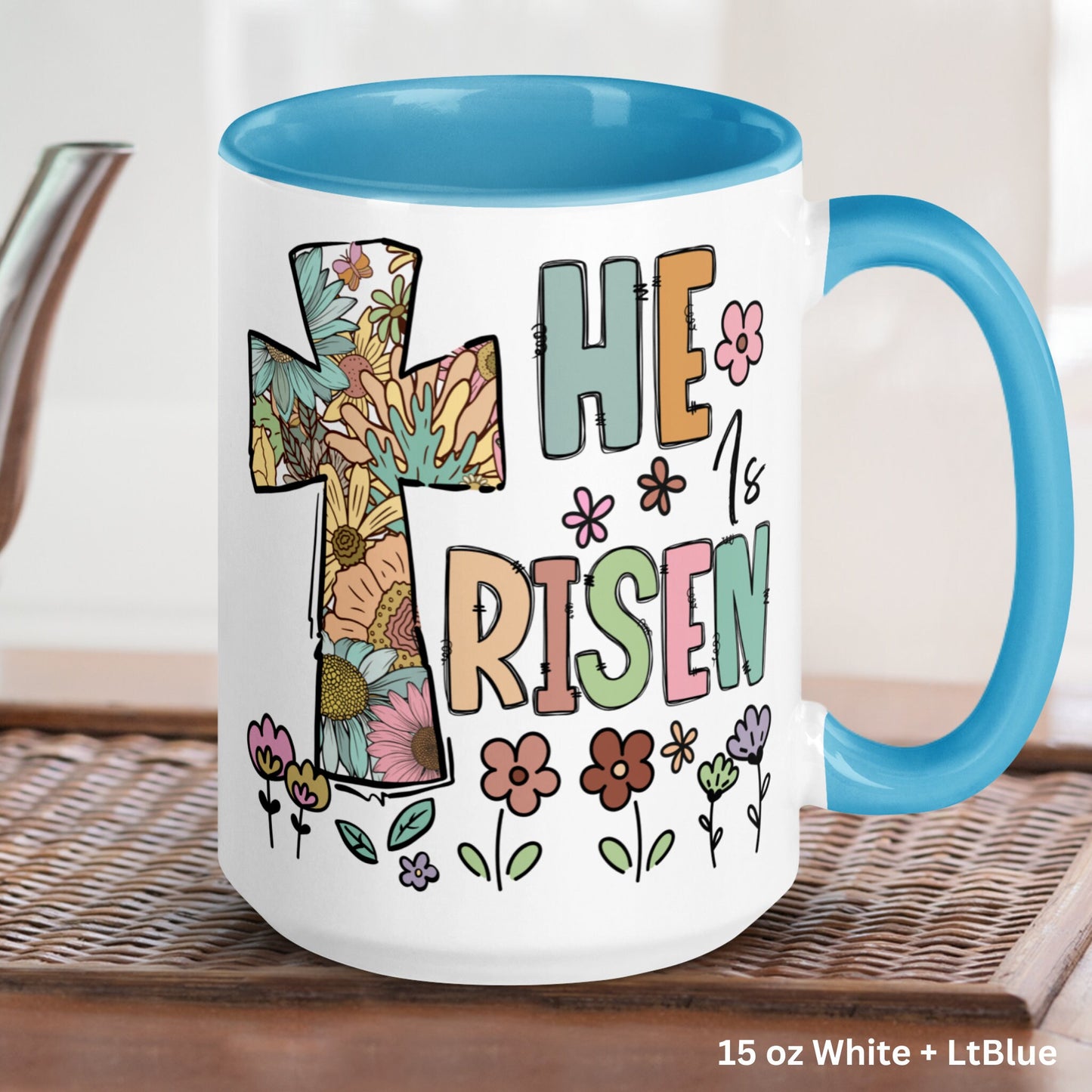 Christian Gifts, Christian Mug, He Is Risen, Easter Mugs - Zehnaria - MORE HOLIDAYS & SEASONS - Mugs