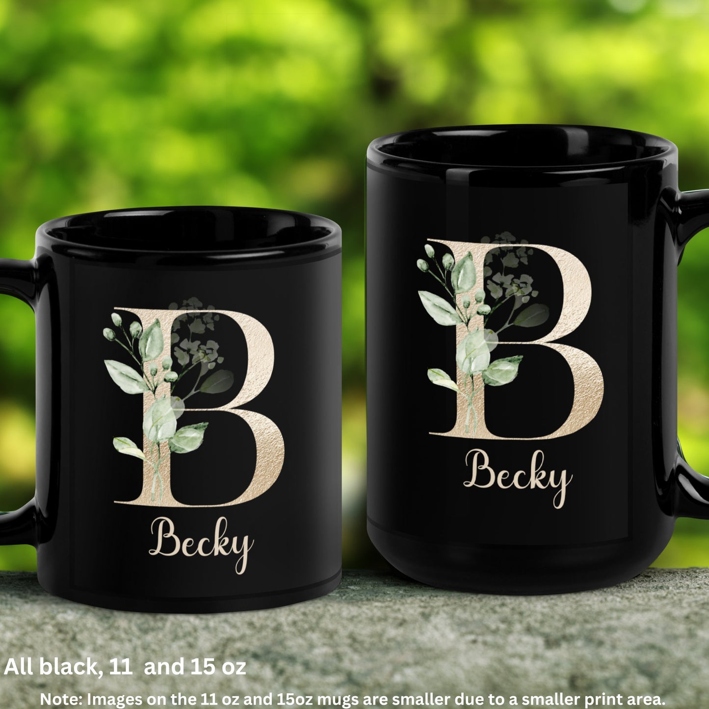 Personalized Gift, Name Mug, Initial Mug, Single Letter Mug - Zehnaria - ALL PERSONALIZED - Mugs