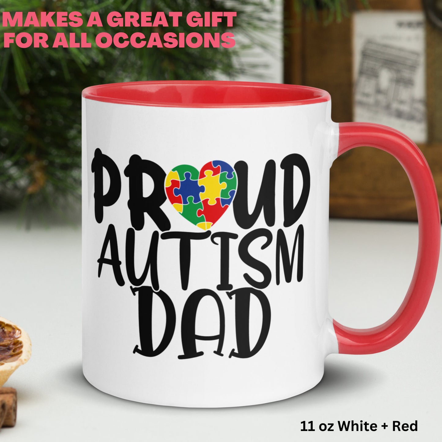 Autism Mug, Proud Autism Dad Mug, Autism Awareness Cup, Coffee Cup - Zehnaria - NEURODIVERSITY - Mugs