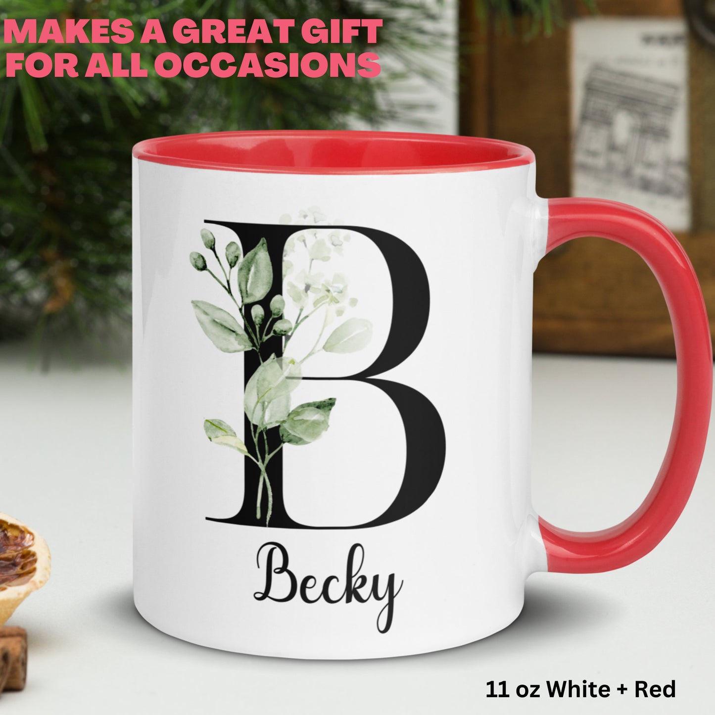 Personalized Gift, Name Mug, Initial Mug, Single Letter Mug - Zehnaria - ALL PERSONALIZED - Mugs