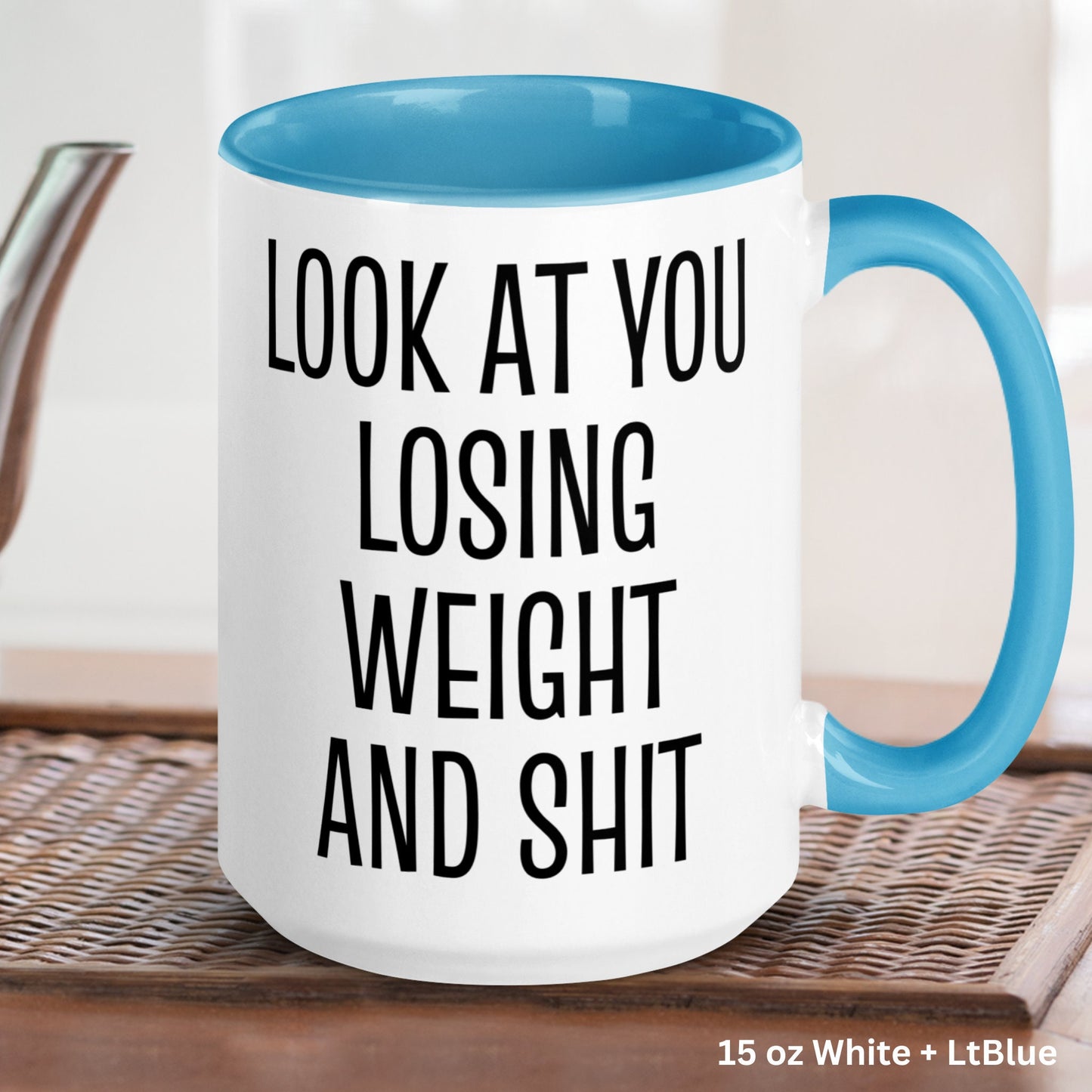 Weight Loss Mug, Inspirational Gifts, Motivational, Look At You Losing Weight & Shit - Zehnaria - FUNNY HUMOR - Mugs