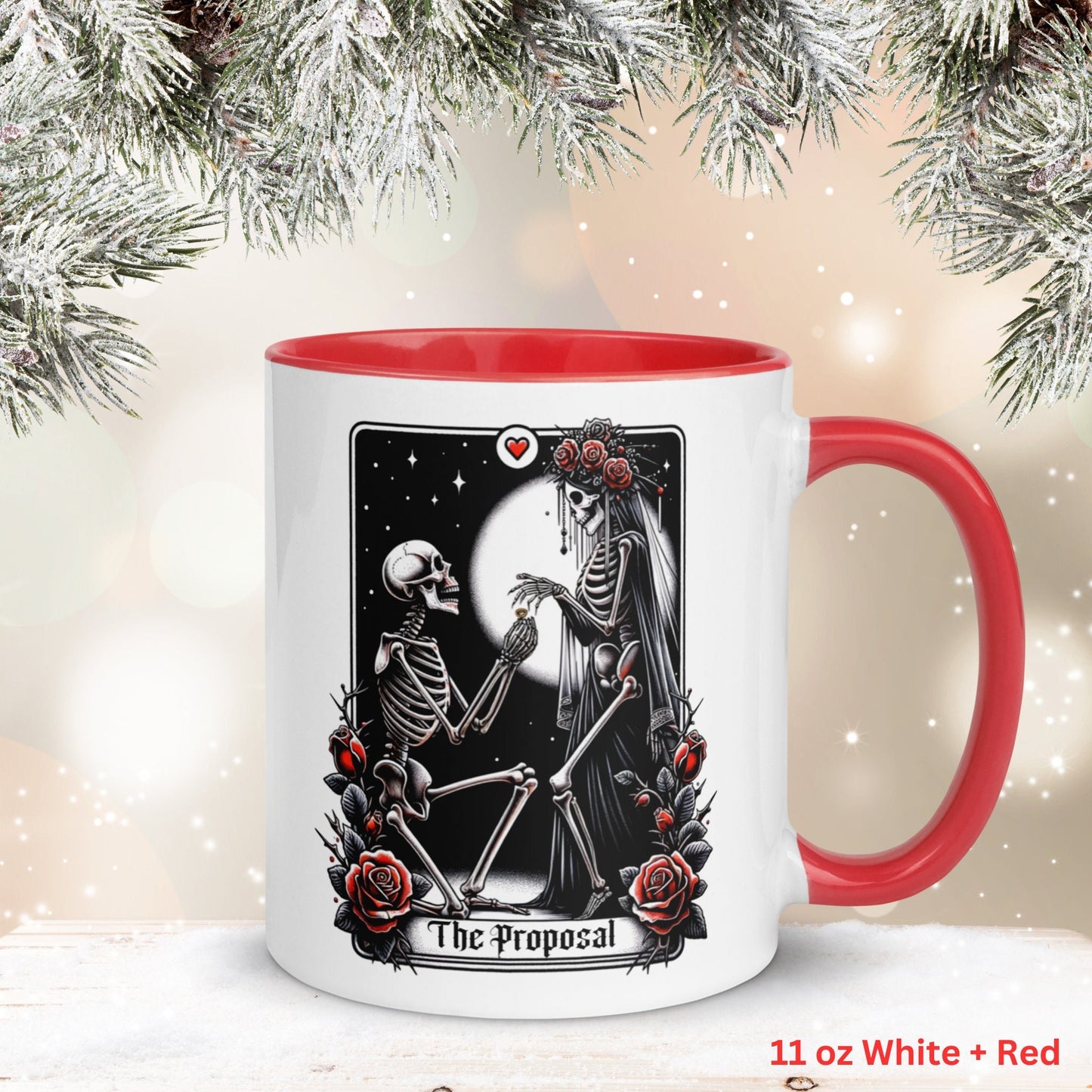The Proposal Gothic Tarot Card, Skeleton Coffee Mug, Witchy Mug, Halloween Gifts - Zehnaria - MYSTICAL - Mugs