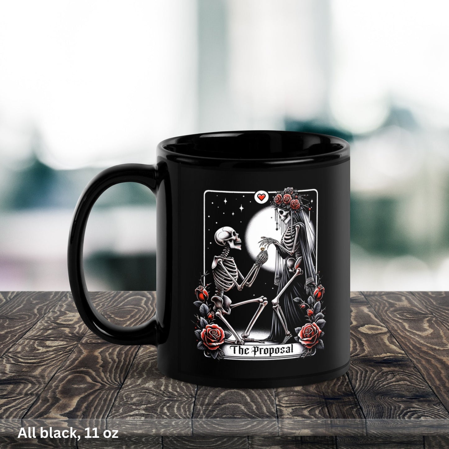 The Proposal Gothic Tarot Card, Skeleton Coffee Mug, Witchy Mug, Halloween Gifts - Zehnaria - MYSTICAL - Mugs