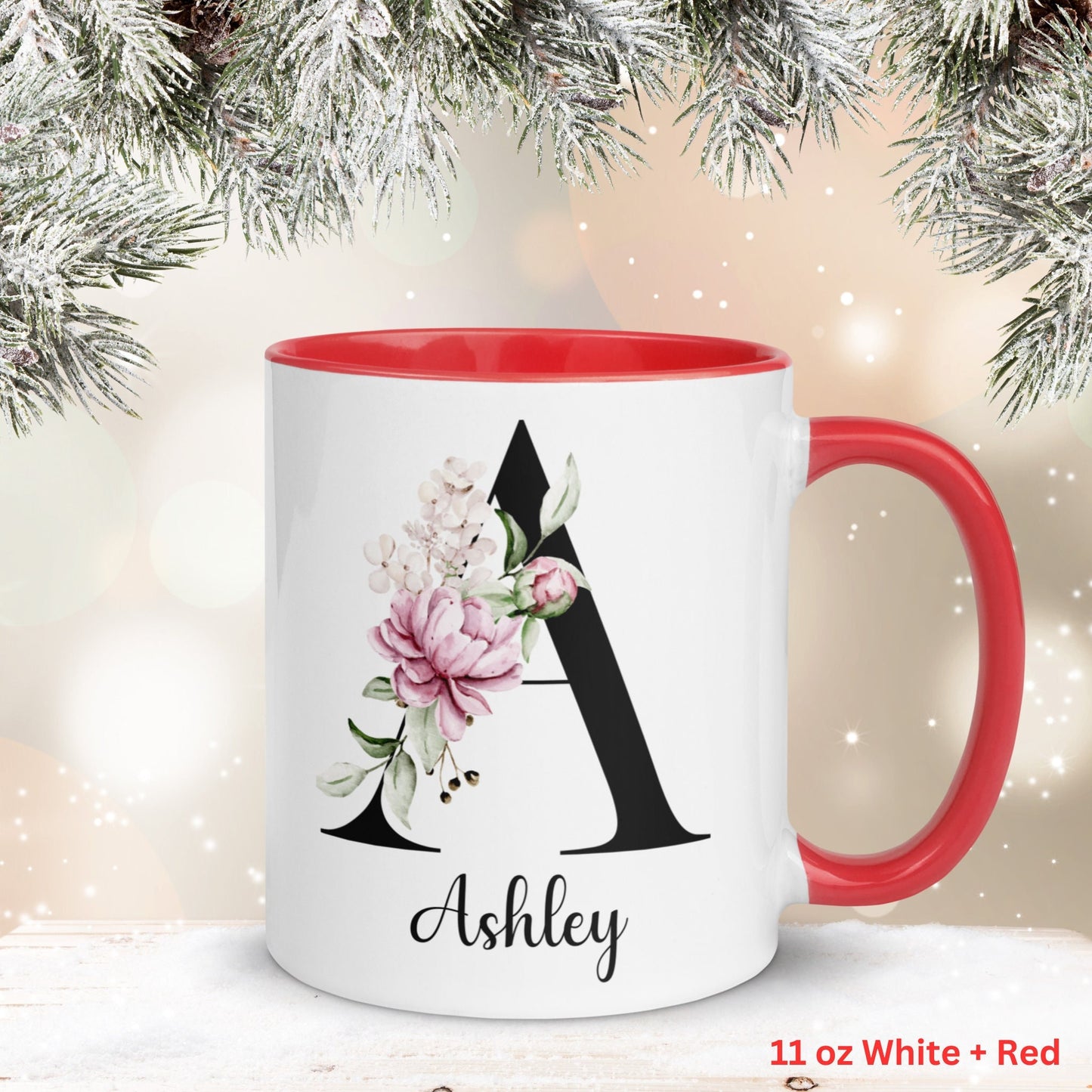 Personalized Gift, Custom Name Mug, Monogram Initial Letter Mug, Mothers Day Gifts - Zehnaria - ALL PERSONALIZED - Mugs