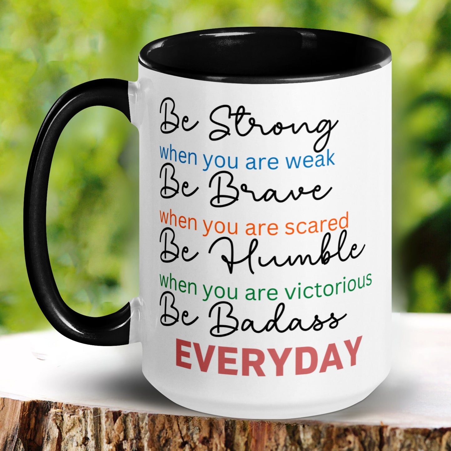 Affirmation Mug, Inspirational Coffee Mug, Be Humble Be Brave Mug, Birthday Gift for Dad Mom - Zehnaria - INSPIRE & MOTIVE - Mugs