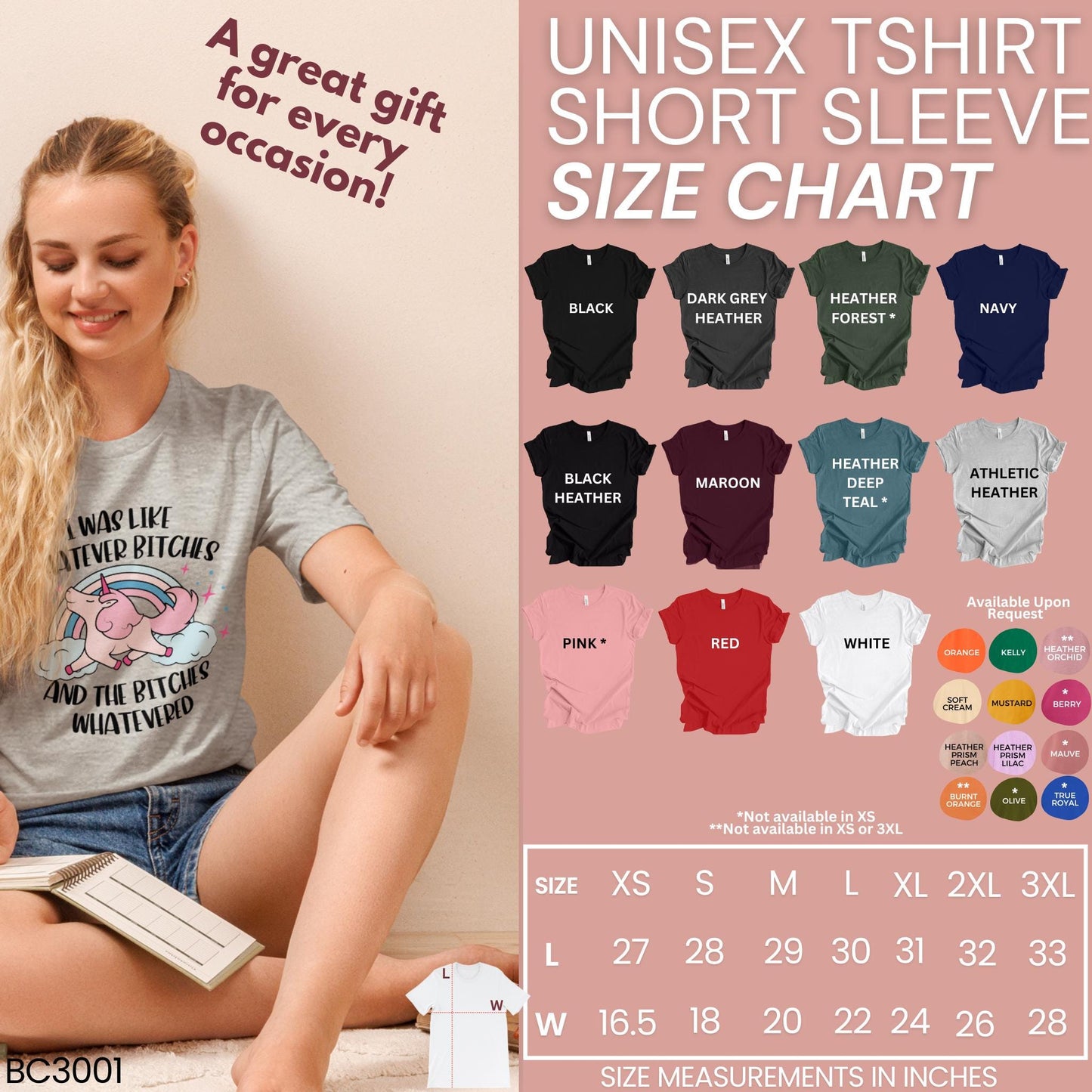 Unicorn Shirt, I Was Like Whatever Bitches & The Bitches Whatevered, Funny Tshirt, Long Short Sleeved - Zehnaria - - T-shirts
