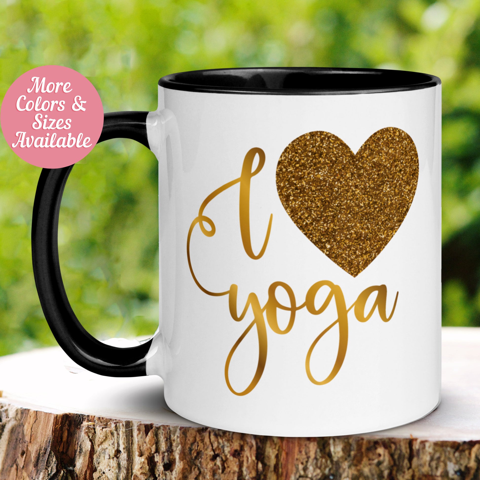 Yoga Mug, I Love Yoga Mug, Yoga Coffee Mug, Yoga Gift - Zehnaria - HOBBIES & TRAVEL - Mugs