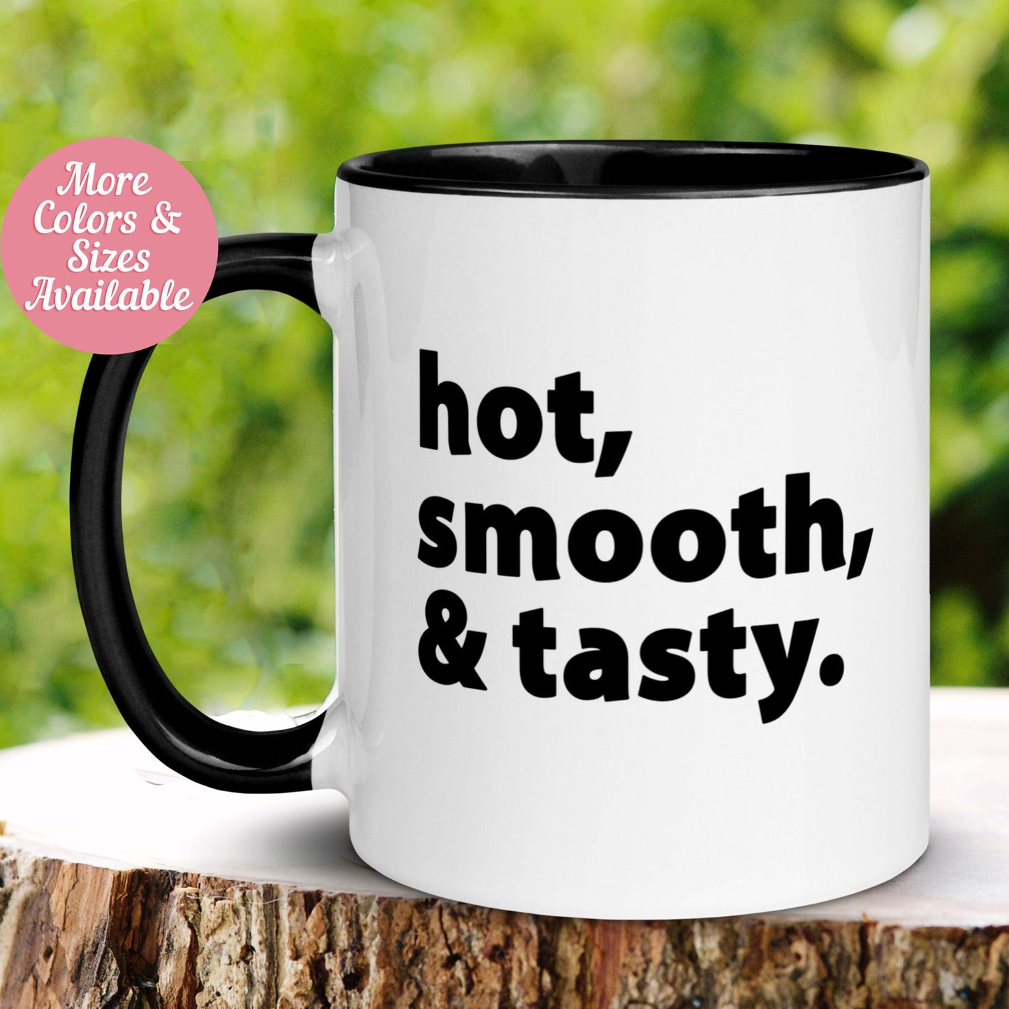 Hot Chocolate Mug, Hot Smooth and Tasty Mug, Hot Cocoa Mug, holiday Mug - Zehnaria - - Mugs