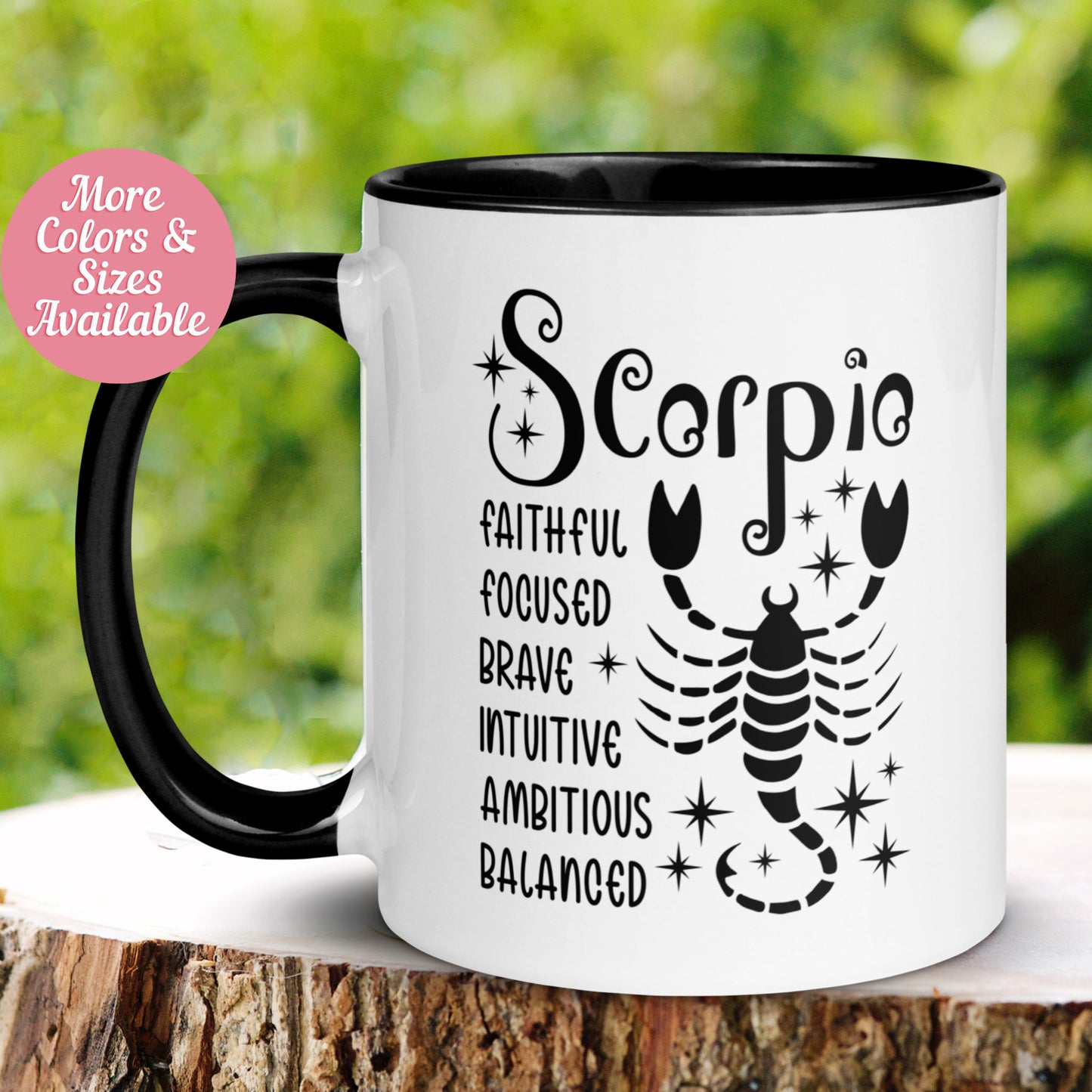 Scorpio Mug, Zodiac Mug, October November Birthday Mug, Gift for Scorpio Sign - Zehnaria - BIRTHDAY & ZODIAC - Mugs