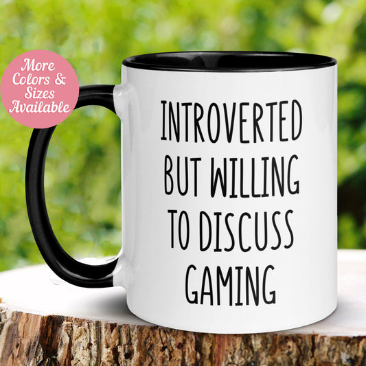 Gaming Mug, Introvert Mug, Introverted But Willing To Discuss Gaming Mug, AntiSocial Mug - Zehnaria - FUNNY HUMOR - Mugs