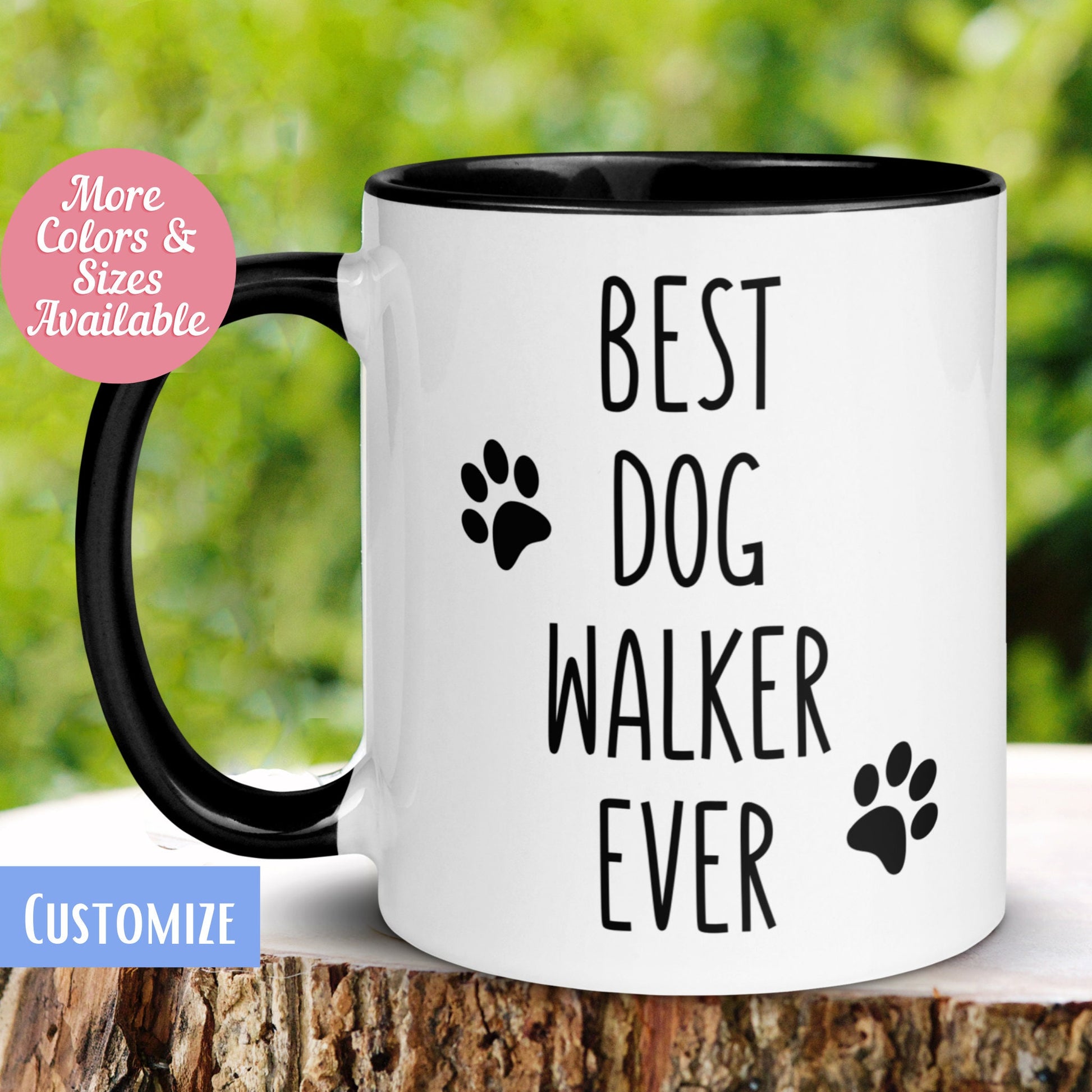 Personalized Dog Walker Mug, Best Dog Walker Mug, Pet Lover Tea Coffee Cup, Birthday Gift - Zehnaria - CAREER & EDUCATION - Mugs