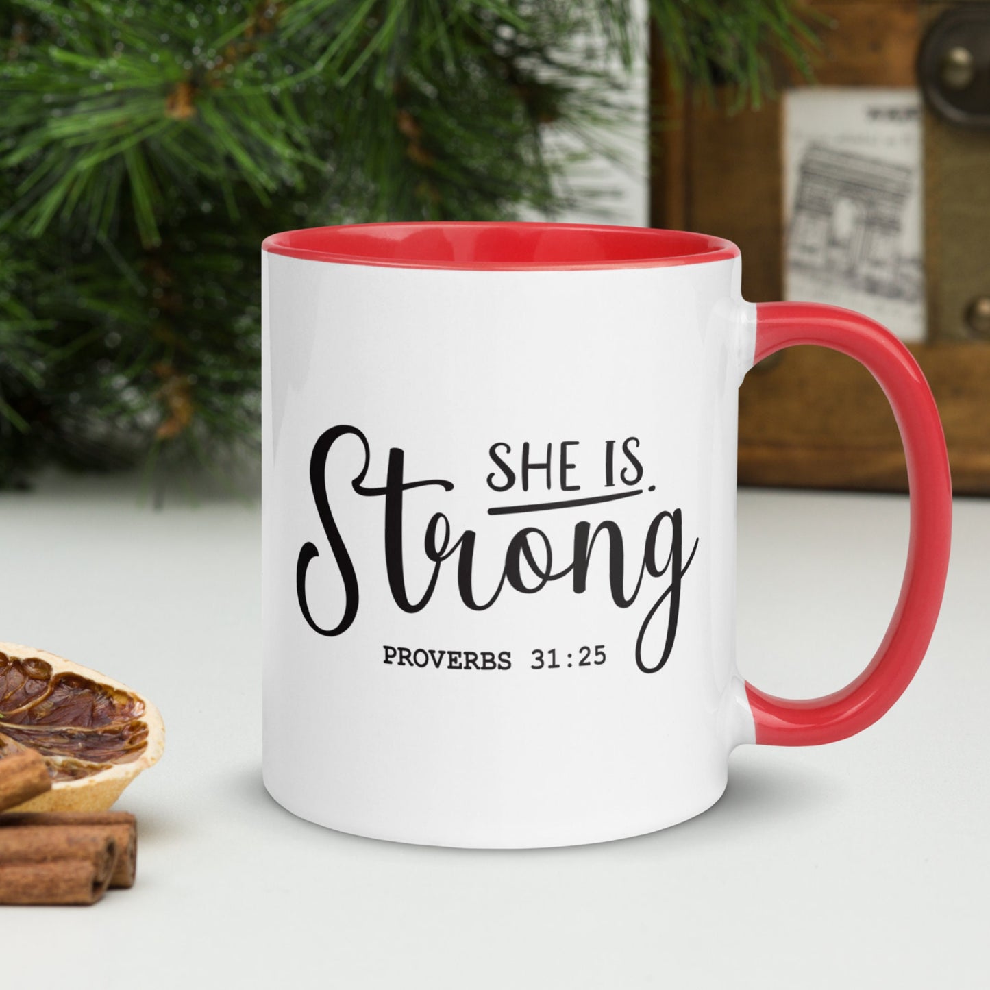 Christian Gifts, Christian Mugs, Christian Coffee Mug, Proverbs 31:25 - Zehnaria - FAITH AND RELIGION - Mugs