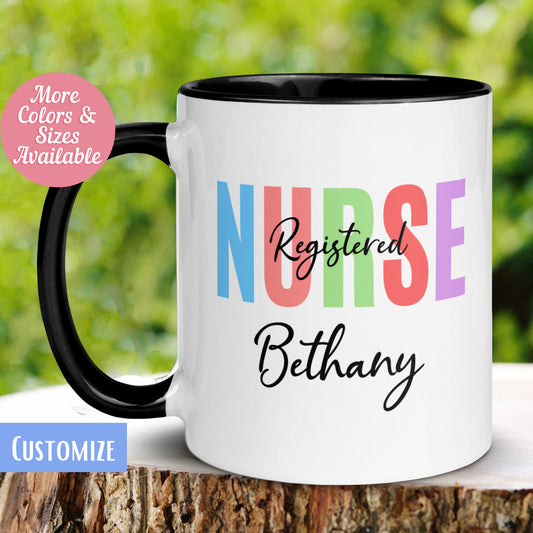 Registered Nurse Mug, RN Mug, Custom Nurse Mug, Nurse Gift Mug - Zehnaria - CAREER & EDUCATION - Mugs