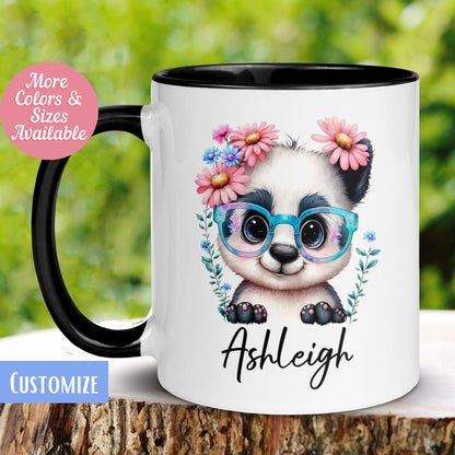 Personalized Panda Mug, Custom Name Mug, Name Mug Personalized, Panda Bear Animal Coffee Mug - Zehnaria - PETS & ANIMALS - Mugs