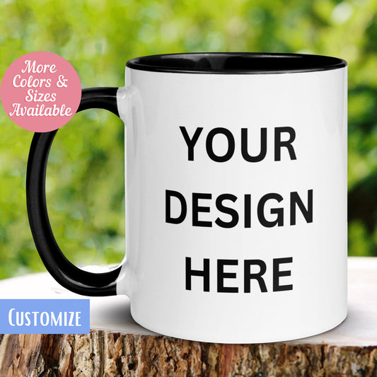 Create Your Design Text Here for Personalized Coffee Mug, Create a Custom Gift Mug for Birthday Gift for Mom Dad Friend Coworker, 474 - Zehnaria - ALL PERSONALIZED - Mugs