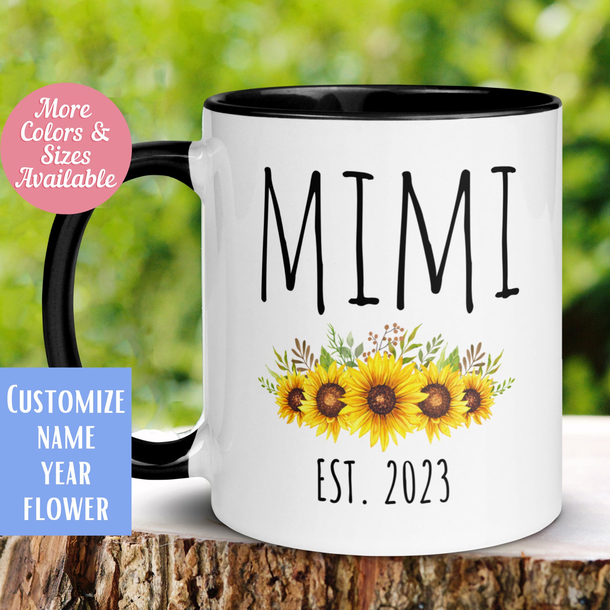 Mimi Mug, Flower Name Mug, Custom Name Mug, Name Mug - Zehnaria - FAMILY & FRIENDS - Mugs