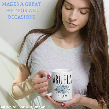 Abuela Mug, Flower Name Mug, Custom Name Mug, Name Coffee Mug - Zehnaria - FAMILY & FRIENDS - Mugs