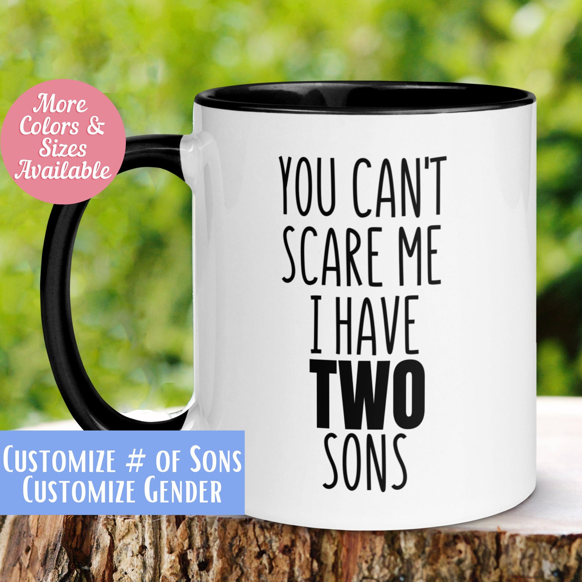 Mom Mug, Dad Mug, Funny Mug for New Mom New Dad Gift from Son, You Can't Scare Me, - Zehnaria - FUNNY HUMOR - Mugs