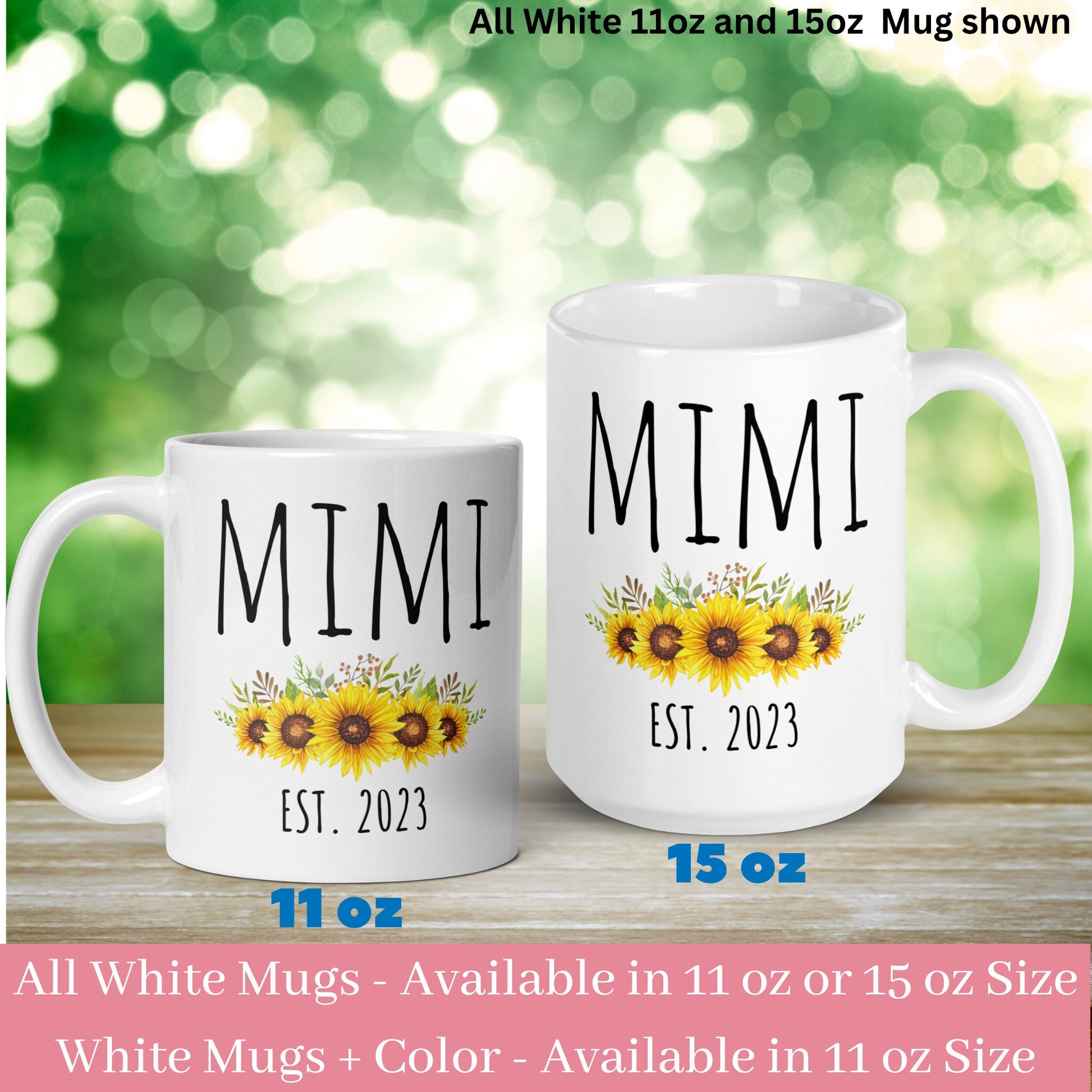 Mimi Mug, Flower Name Mug, Custom Name Mug, Name Mug - Zehnaria - FAMILY & FRIENDS - Mugs