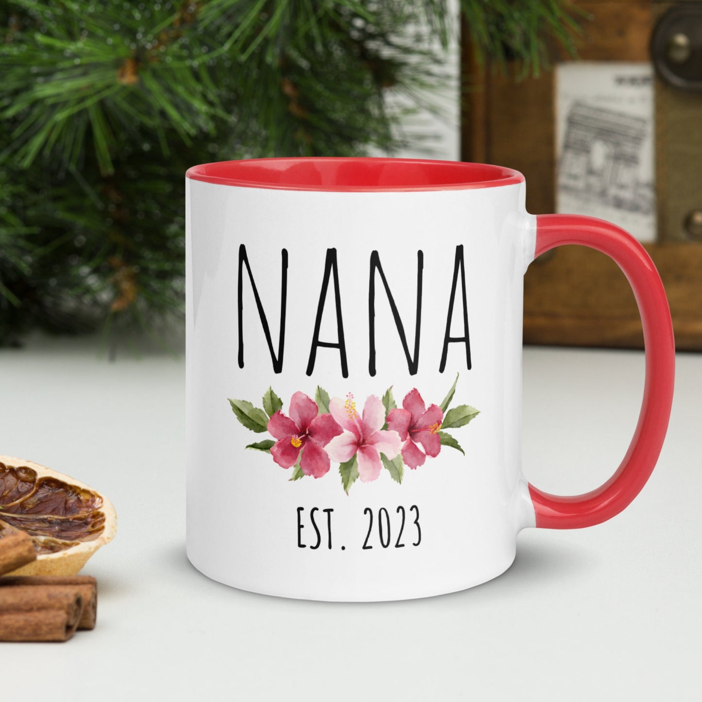 Nana Mug, Flower Name Mug, Custom Name Mug, Name Mug - Zehnaria - FAMILY & FRIENDS - Mugs