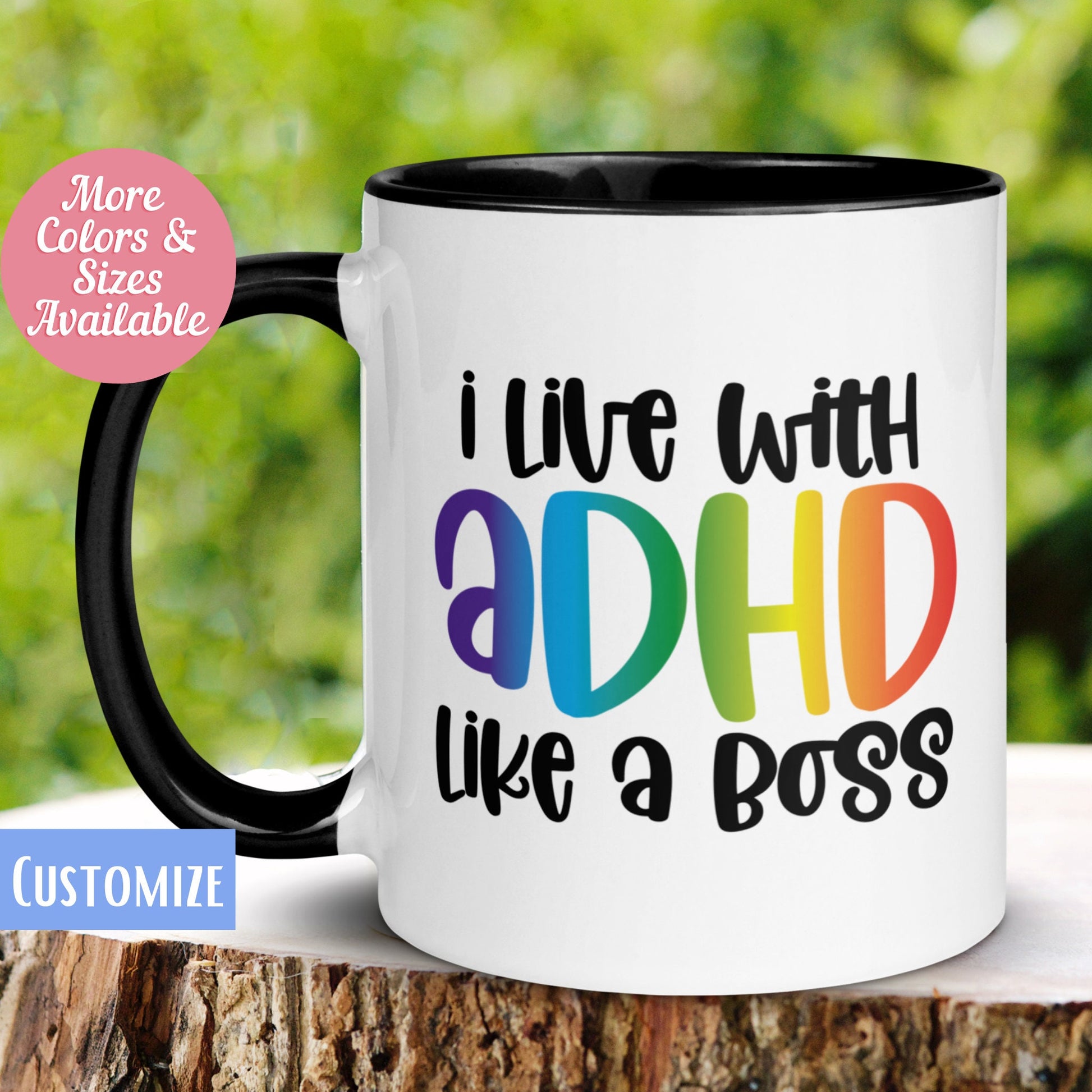 ADHD Mug, Adhd Gift Like a Boss Mug, ADHD Awareness, Adult AdHD Coffee Mug - Zehnaria - NEURODIVERSITY - Mugs