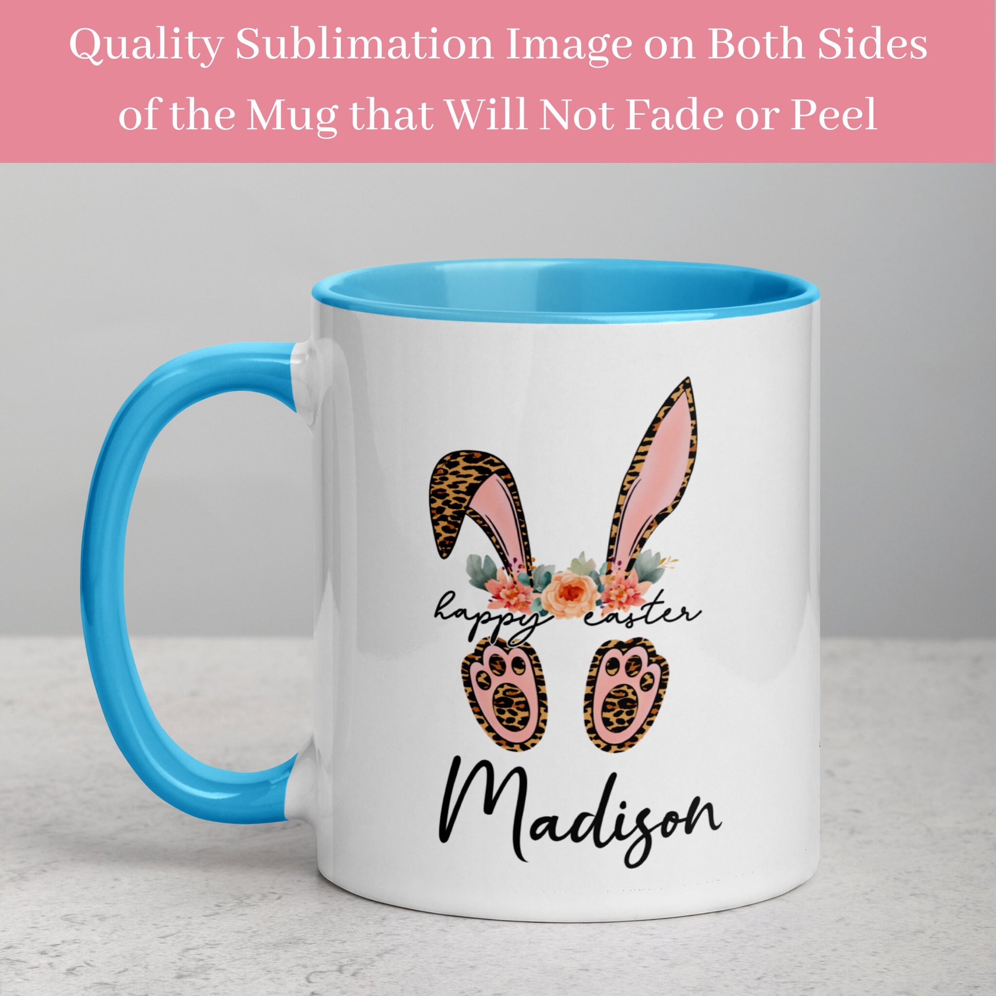 Personalized Easter Mug, Easter Bunny Mug - Zehnaria - MORE HOLIDAYS & SEASONS - Mugs