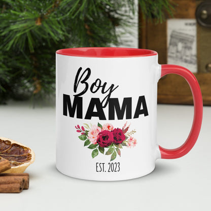 Boy Mama Mug, Flower Name Mug, Custom Name Mug, Custom Coffee Mug - Zehnaria - FAMILY & FRIENDS - Mugs