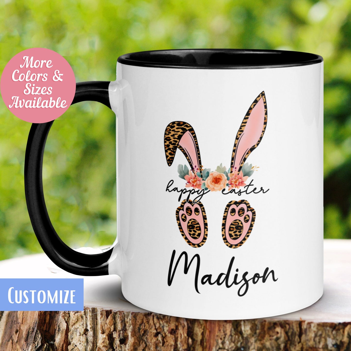 Personalized Easter Mug, Easter Bunny Mug - Zehnaria - MORE HOLIDAYS & SEASONS - Mugs