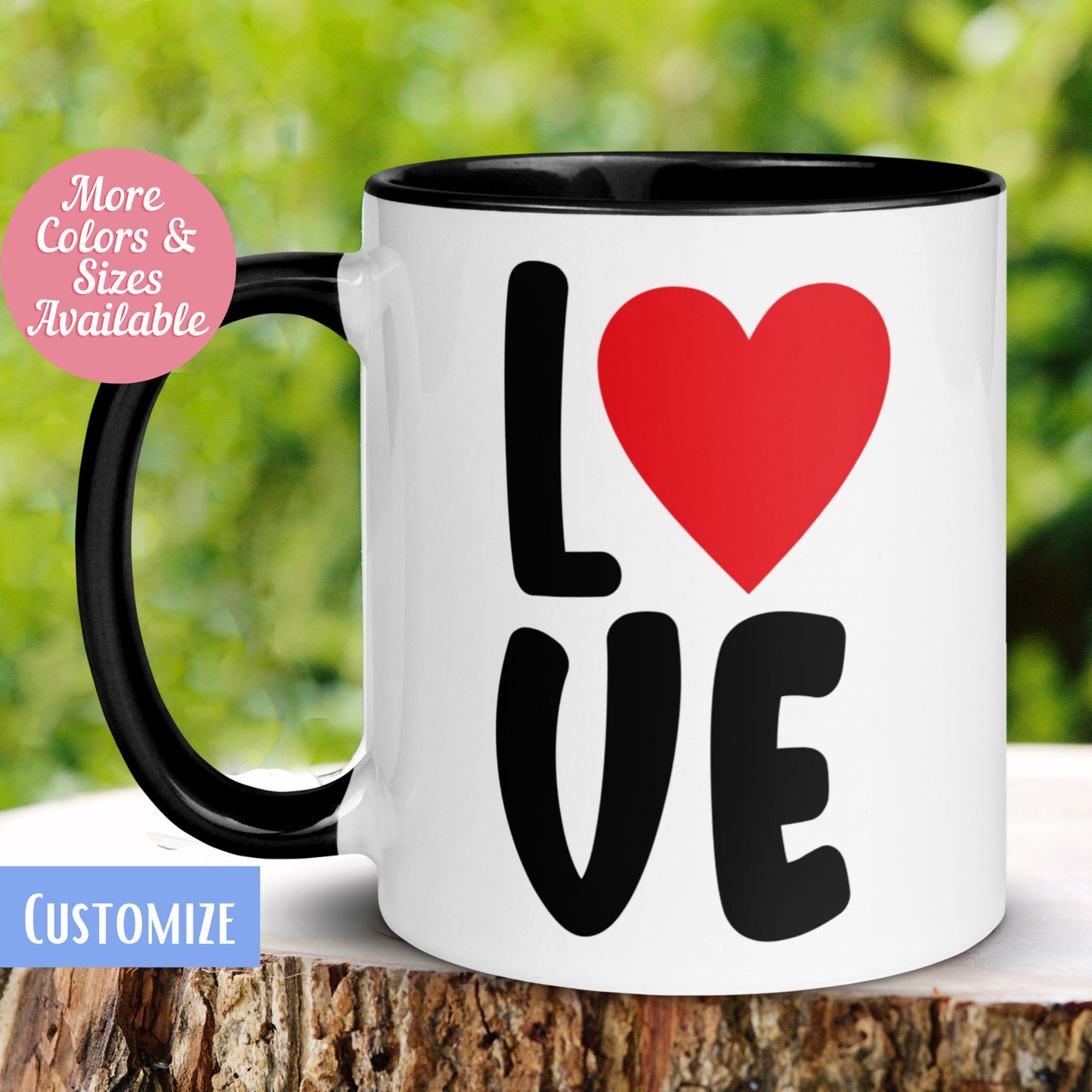 Love Mug, Heart Mug, Anniversary Mug, Tea Coffee Cup - Zehnaria - FAMILY & FRIENDS - Mugs