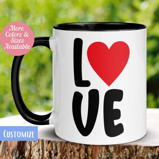 Love Mug, Heart Mug, Anniversary Mug, Tea Coffee Cup - Zehnaria - FAMILY & FRIENDS - Mugs