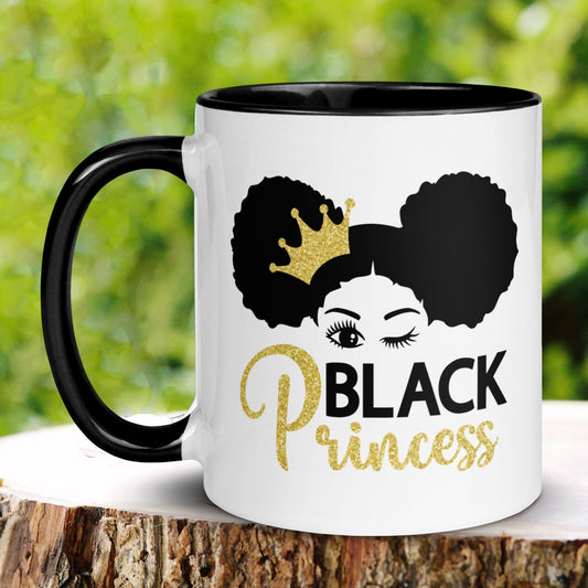 African American Mug, Black Girl Magic, Black Princess Mug, Black Girl Mug - Zehnaria - CULTURAL - Mugs