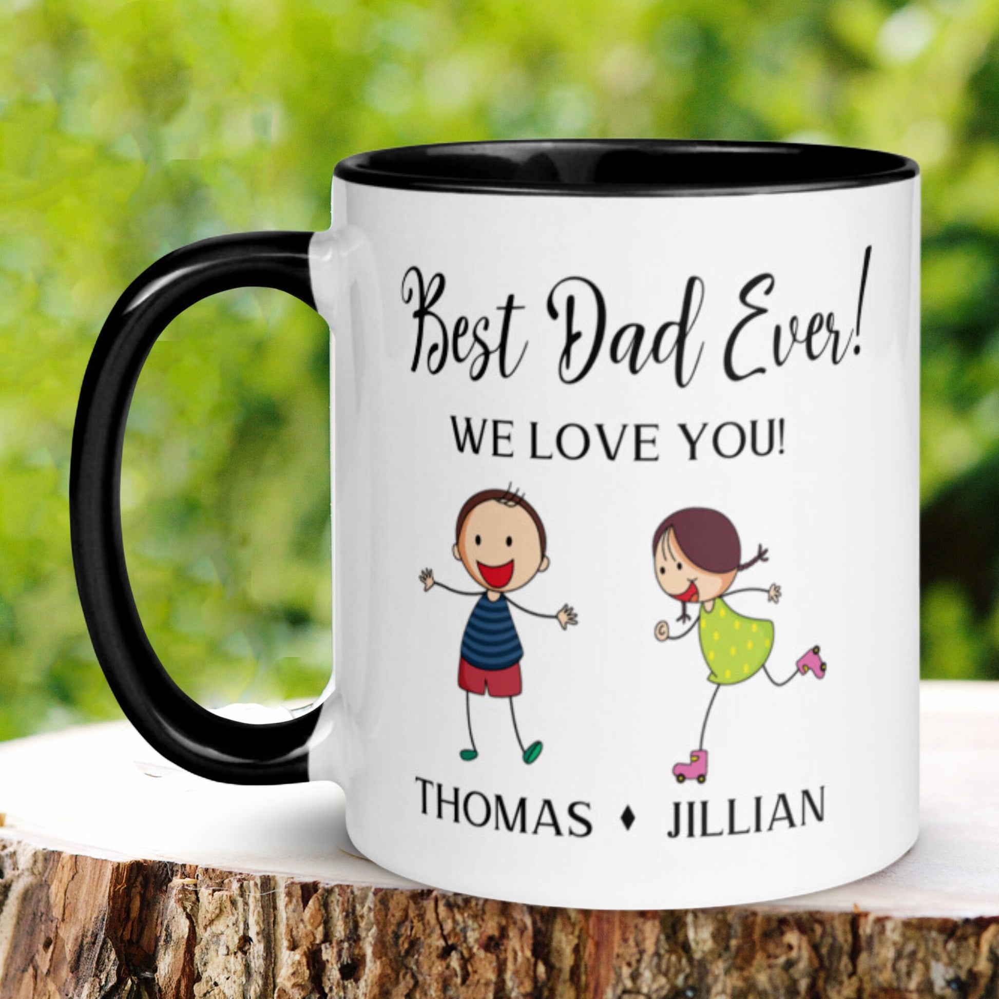 Best Dad Ever Mug, Gift for Dad Mug, Personalized Gift Mug, Fathers Day Gift - Zehnaria - FAMILY & FRIENDS - Mugs