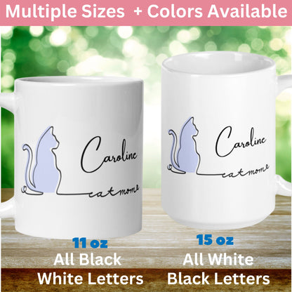 Cat Mom Mug, Custom Cat Mug, Mug for Cat Lover, Personalized Cat Mom - Zehnaria - PETS & ANIMALS - Mugs