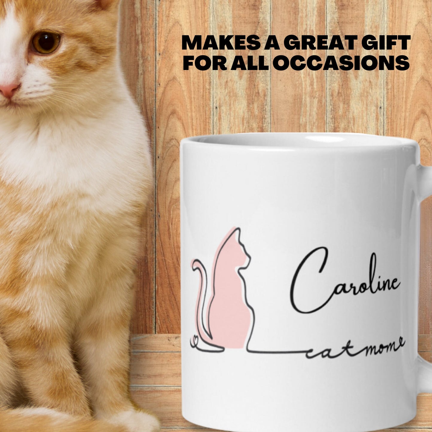 Cat Mom Mug, Custom Cat Mug, Mug for Cat Lover, Personalized Cat Mom - Zehnaria - PETS & ANIMALS - Mugs