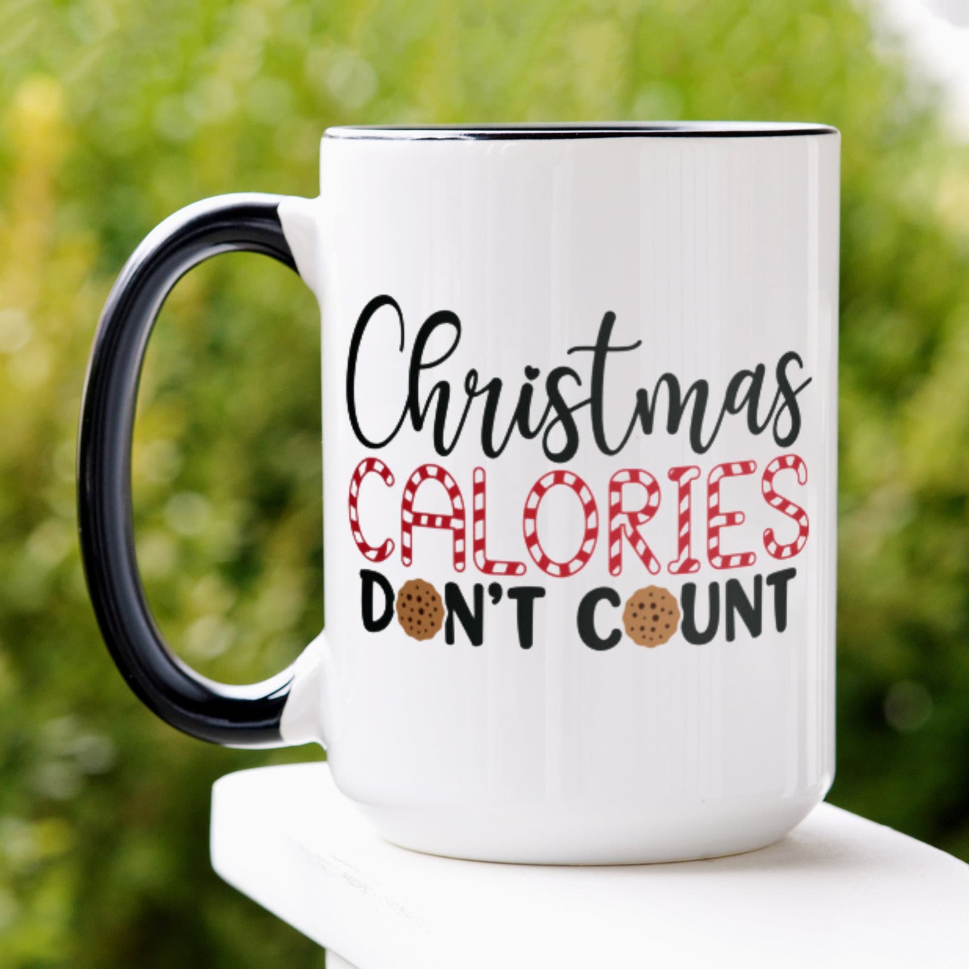 Funny Christmas Mug, Christmas Calories Don't Count Mug, Christmas Mug, Holiday Mug - Zehnaria - WINTER HOLIDAY - Mugs