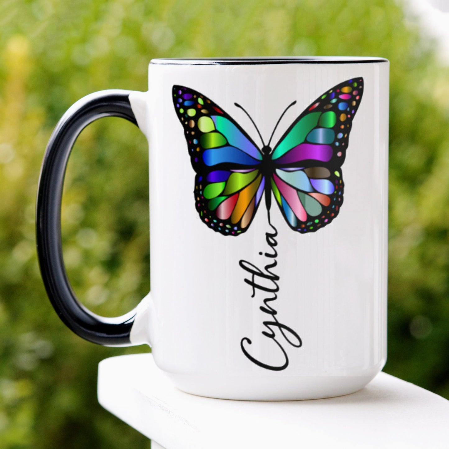 Butterfly Mug, Personalized Mug, Custom Name Mug, Personalized Name Mug - Zehnaria - PETS & ANIMALS - Mugs