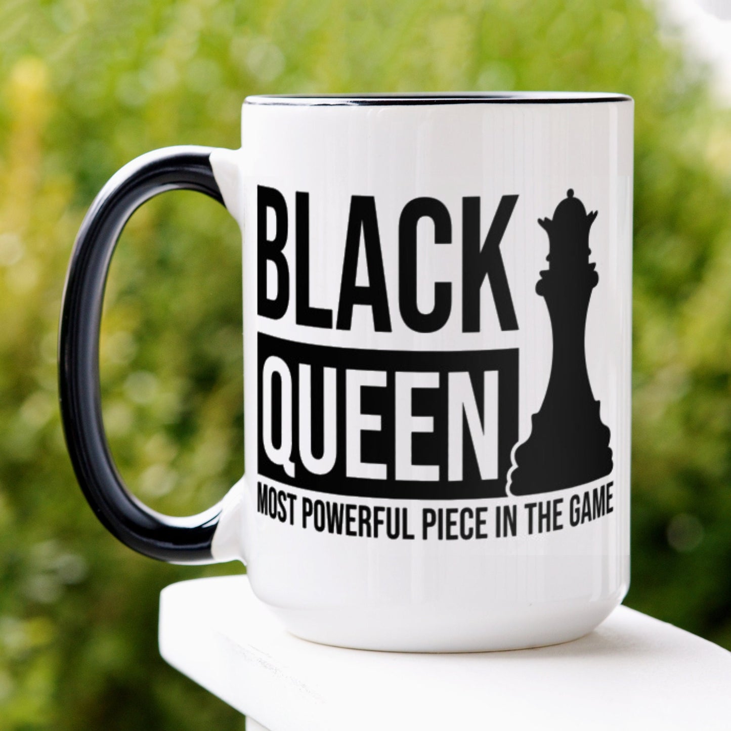 Black Queen Mug, Most Powerful Piece In The Game, Chess Mug, Mom Mug - Zehnaria - CULTURAL - Mugs