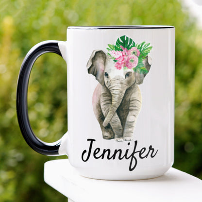 Elephant Gifts, Elephant Mug, Elephant Coffee Mug, Elephant Cup - Zehnaria - PETS & ANIMALS - Mugs