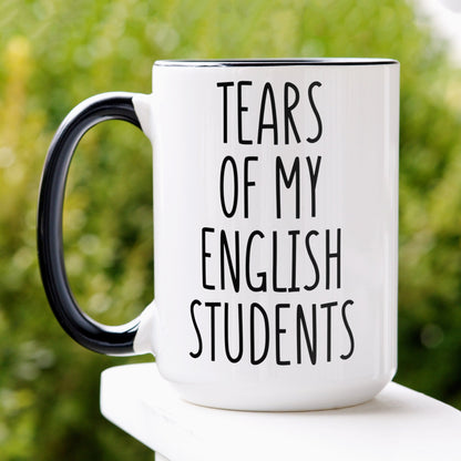 English Teacher Mug, 15 oz 11 oz Teacher Mug, Tears of My English Students, Funny Teacher Mug - Zehnaria - CAREER & EDUCATION - Mugs