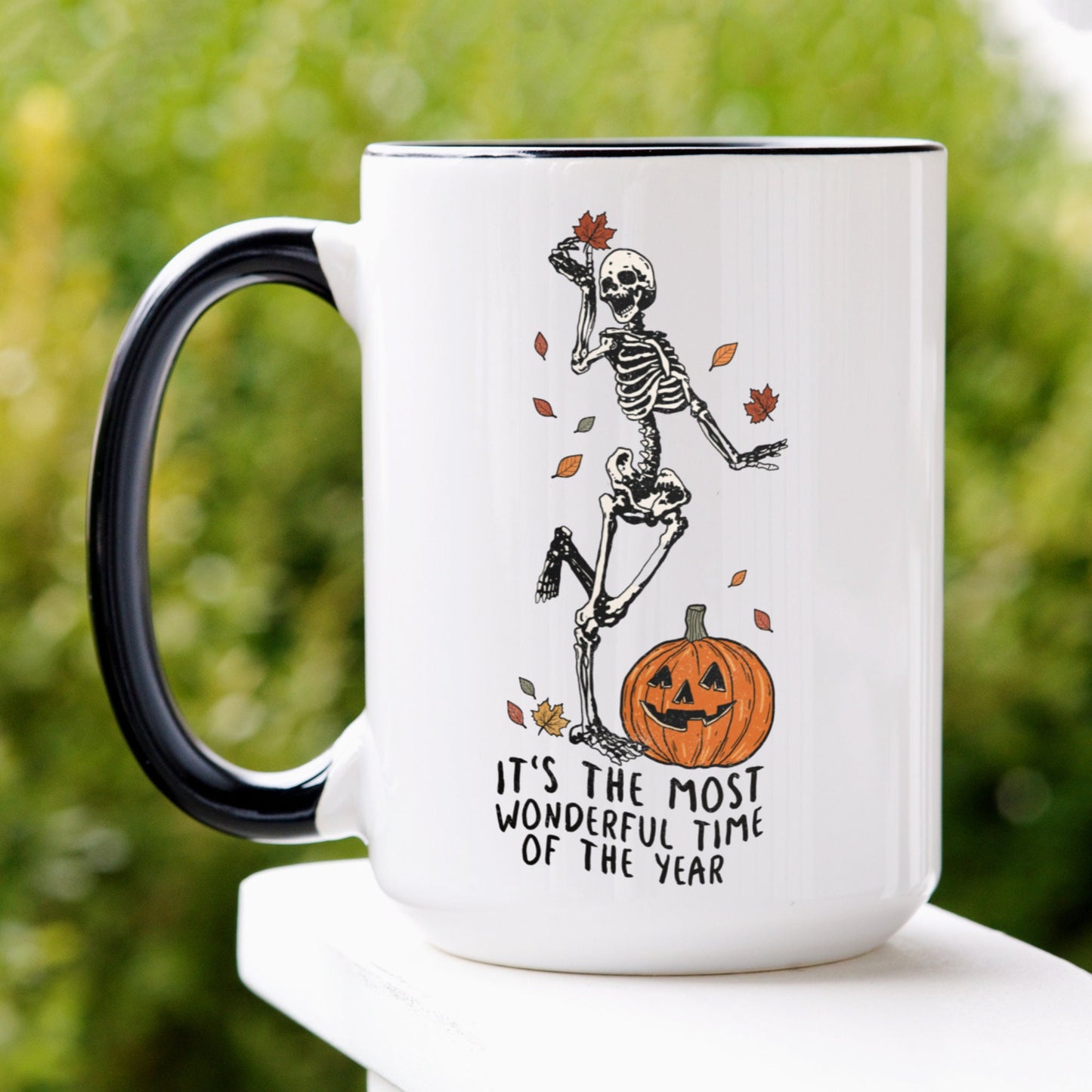 Halloween Mug, Halloween Gifts, Pumpkin Mug, Dancing Skeleton Mug - Zehnaria - HALLOWEEN - Mugs