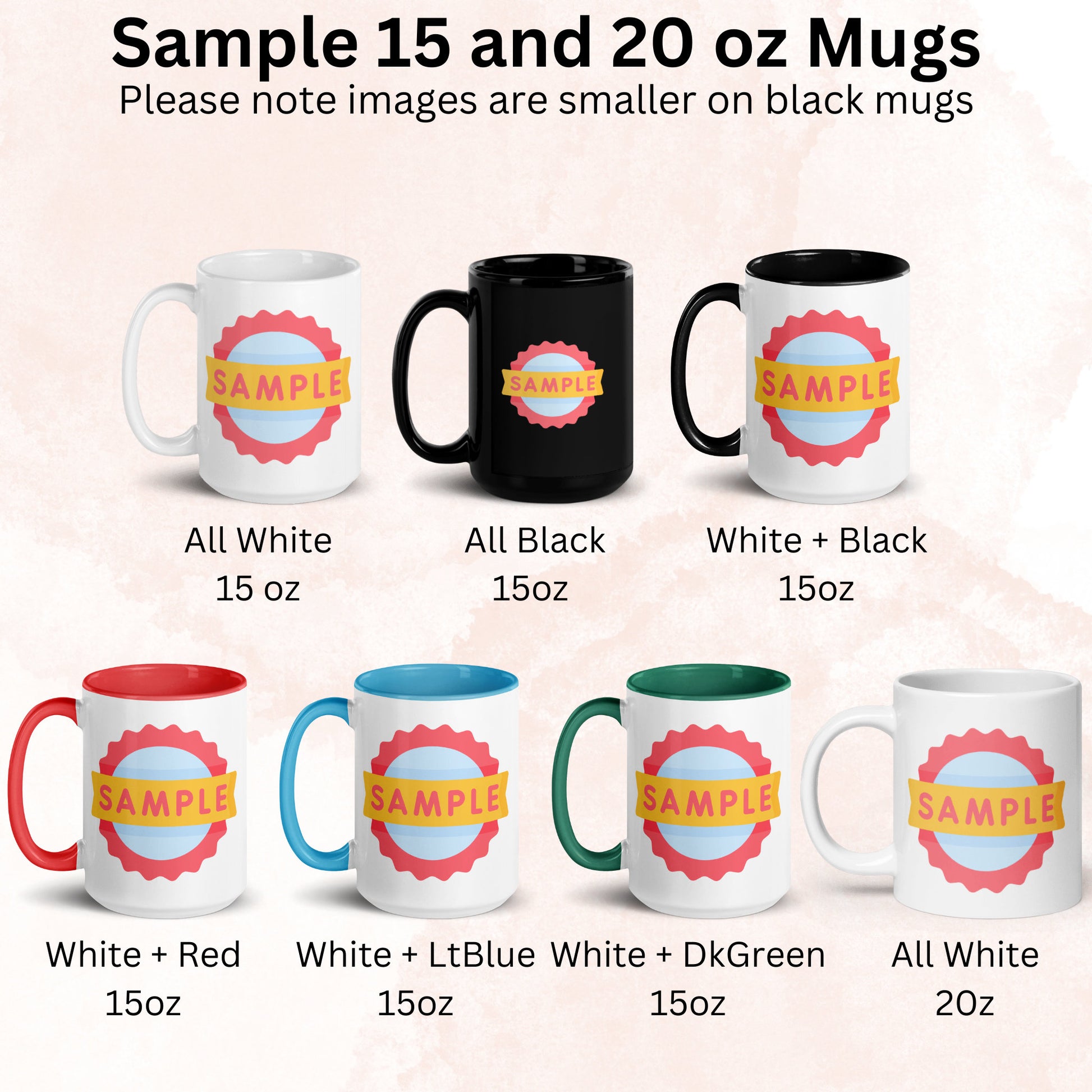 Personalized Mug, Custom Mug, 11 oz 15 oz Mug, Create Your Design Text Here - Zehnaria - ALL PERSONALIZED - Mugs