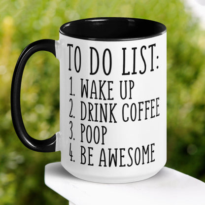 To Do List Mug, Funny Coffee Mug, Poop Mug, Sarcastic Coffee Mug - Zehnaria - FUNNY HUMOR - Mugs